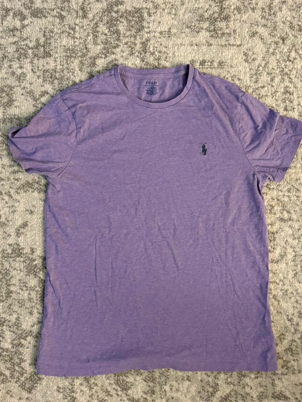 Ralph Lauren Purple Short Sleeve Crew Neck Tee - custom slim fit